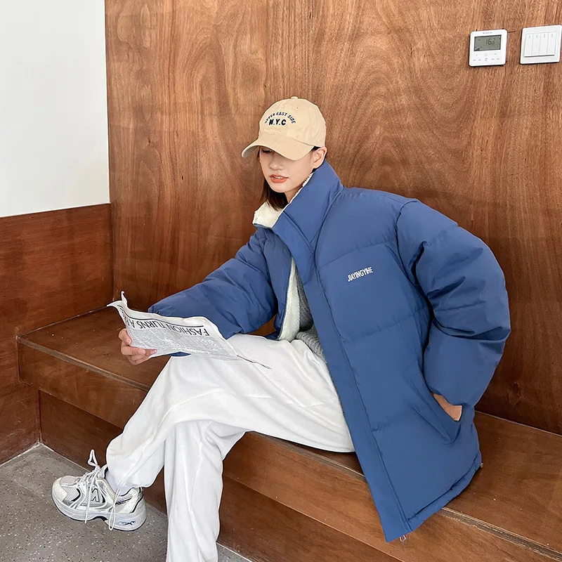 

Новая сезонная Корейская версия, повседневная куртка из овечьей шерсти, пуховик из хлопка, теплая и комфортная куртка