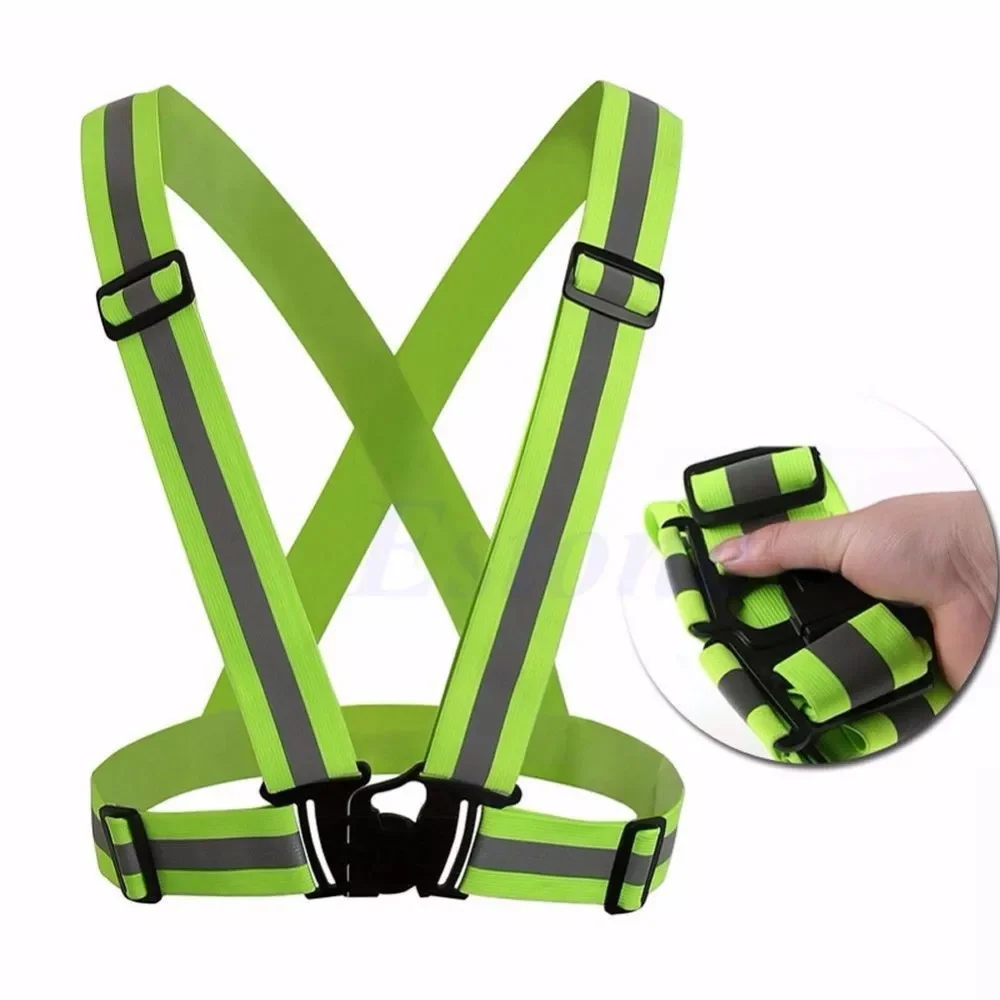 

Free Shipping Adjustable Safety Security High Visibility Reflective Vest Gear Stripes fast delivery