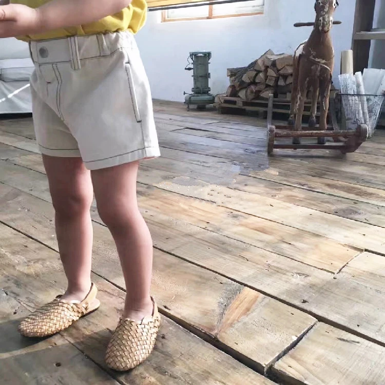 

Children's Korean Summer New Shorts Boys and Girls Korean Style Elastic Waist Two-color Foreign Style Denim Shorts