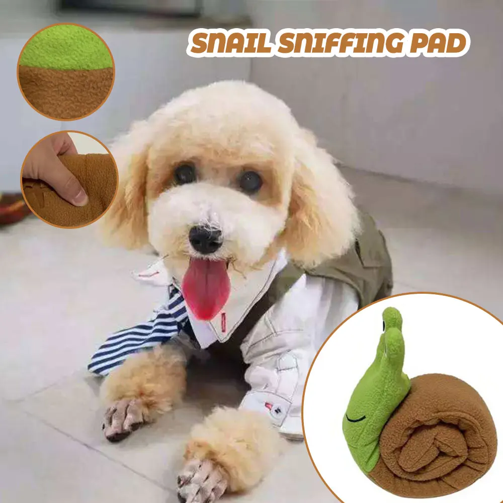 

Newest Dog Snuffle Snail Toy Puppy Rocking Plush Chew Toys for Stress Release Game Interactive Feed Game Sniffing Pad Pet Toys