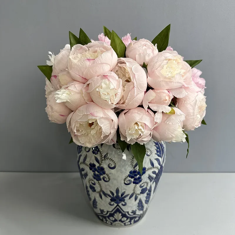 Высококачественные искусственные цветы букет из шелковых пионов Свадебные