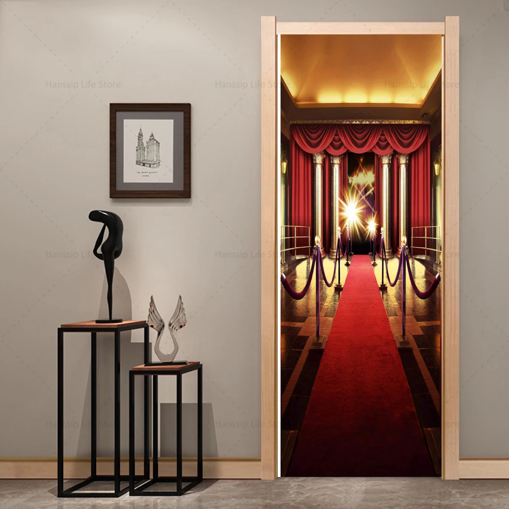 Виниловая водостойкая самоклеящаяся матовая пленка 3D для двери в реальной жизни