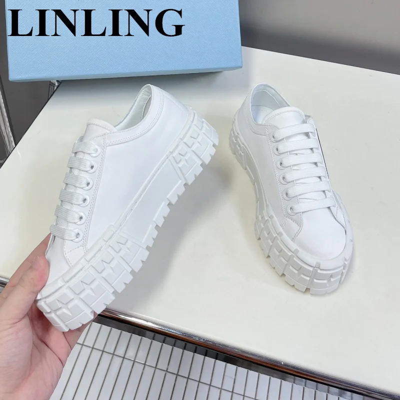 

Женские кроссовки, новинка 2023, обувь на толстой вулканизированной подошве, женская повседневная обувь на платформе со шнуровкой, модная женская обувь