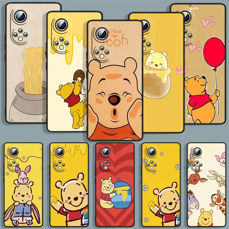 

Disney Winnie the Pooh Phone Case For Huawei Honor 10 10X 10i 20S V20 20 30 30i 30S X30 50 60 X8 70 SE Black Funda Cover Soft