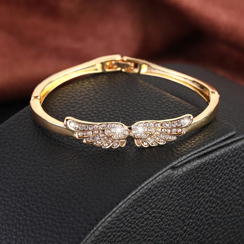 

Korean version of angel wings diamond-encrusted alloy bracelet women's simple wings bracelet jewelry gemstone bracelet