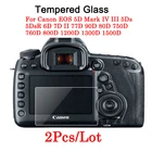 2 шт. для Canon EOS 5D Mark IV III 5DS 5DSR 6D 7D II 77D 90D 80D 750D 760D 800D 1200D 1300D 1500D защита для экрана из закаленного стекла