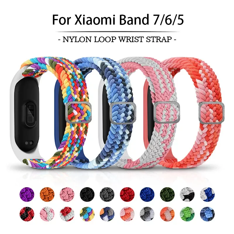 

Ремешок нейлоновый для смарт-часов Xiaomi Mi Band 7 6 5
