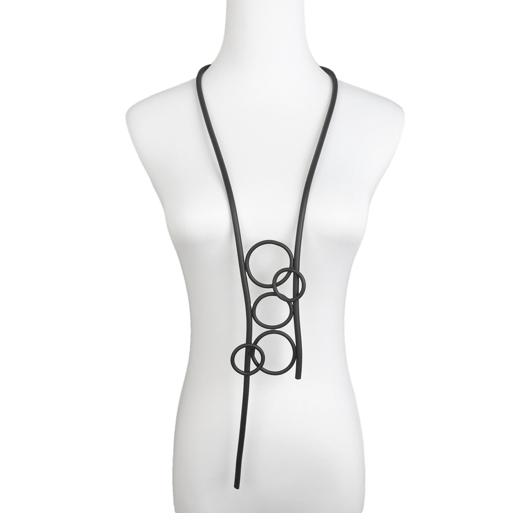 UKEBAY НОВЫЕ геометрические черные резиновые украшения ручной работы Готическая