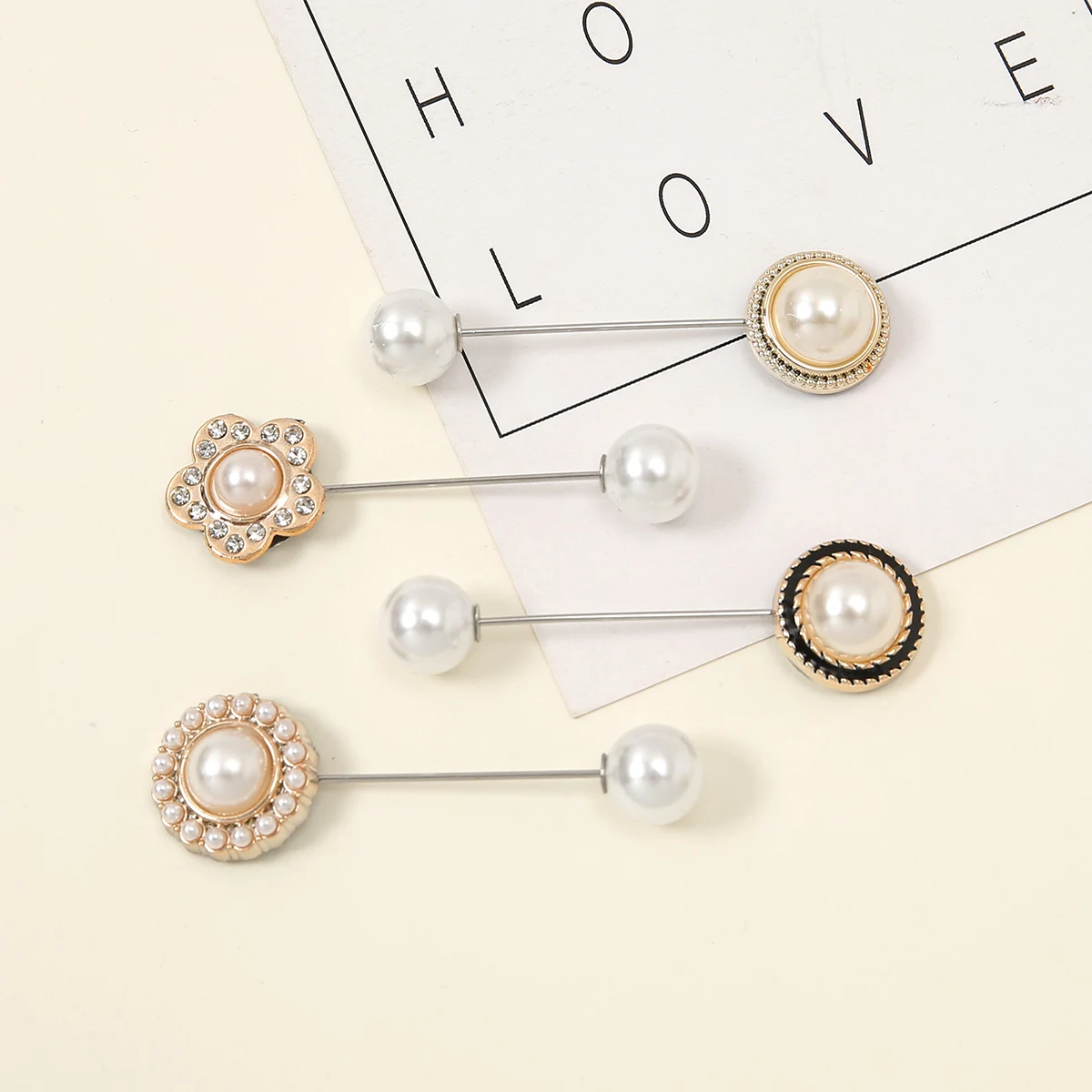 4/6Pcs Crystals Pearl Pins for Women Muslim Hijab Pin Islamic Scarf Buckle Rhinestones Accessoires Headscarf Jewelry Sets - купить по