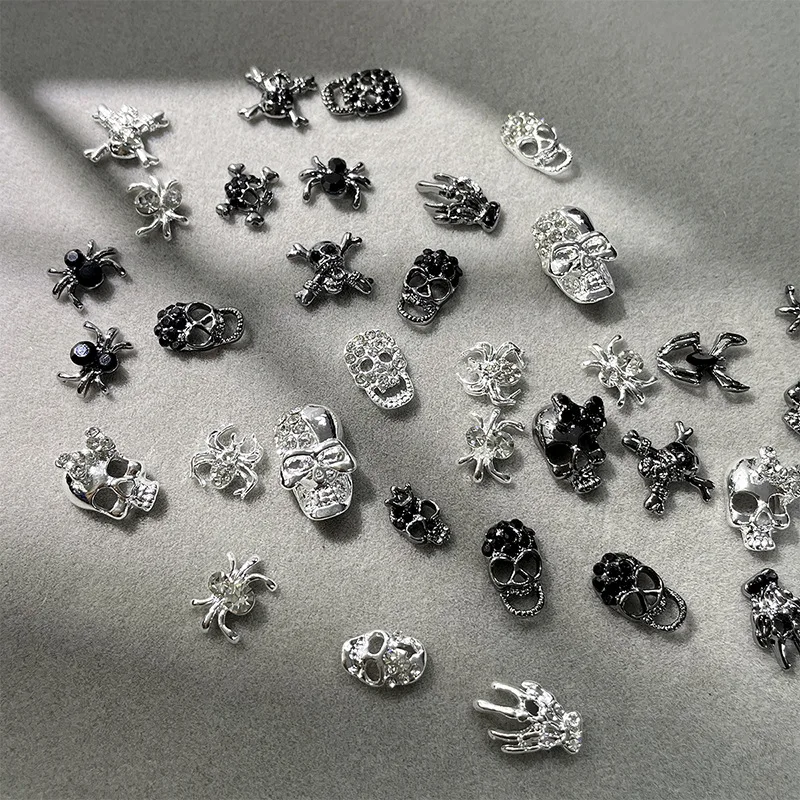 10 шт. Новинка Holloween Темный паук голова черепа крест Алмазный пистолет черный