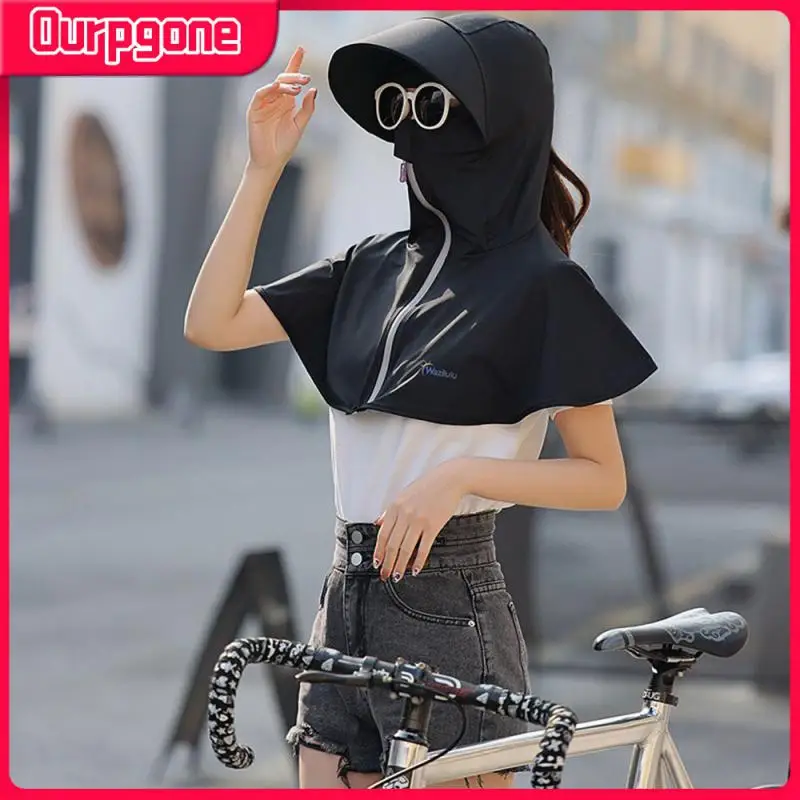 

Summer Sunscreen Hat Face Protection Sun Protection Visor Shawl Hat Women's Uv Protection Large Brim Hats For Women Outdoor