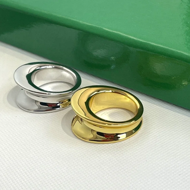 

Кольцо LONDANY, Глянцевые Кольца, женское нишевое высококачественное ощущение, роскошное Выпуклое Винтажное кольцо с холодным ветром и выпуклым дизайном