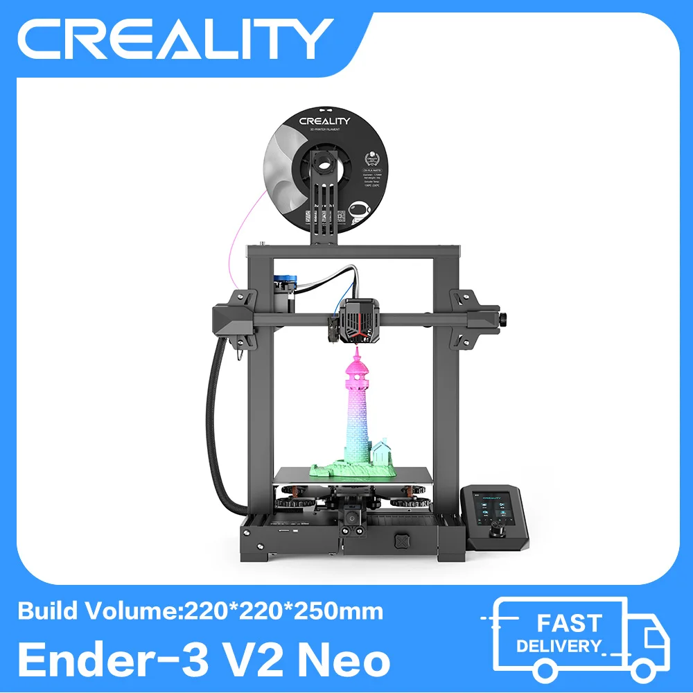 

CREALITY 3D Printer Original Ender 3 V2 Neo CR Touch Auto-Leveling Full-Metal Bowden Extruder And Flexible Magnetic Platform