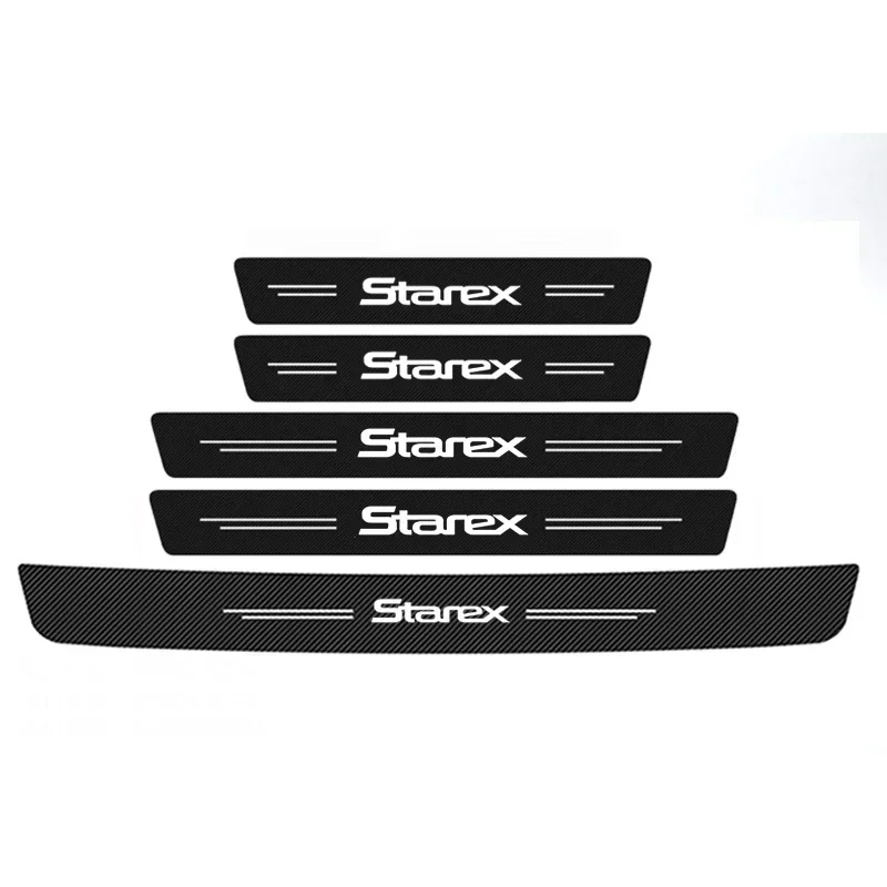

Для Hyundai Starex логотип автомобильные наклейки дверной порог против царапин защитная пленка наклейки на порог водонепроницаемые аксессуары для интерьера