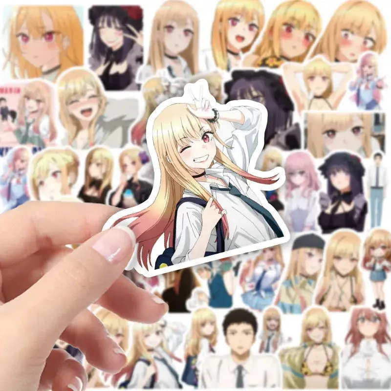 

50 Anime Girl Stickers Kitagawa Kaiemon Five New Dish Character Decorative Stickers