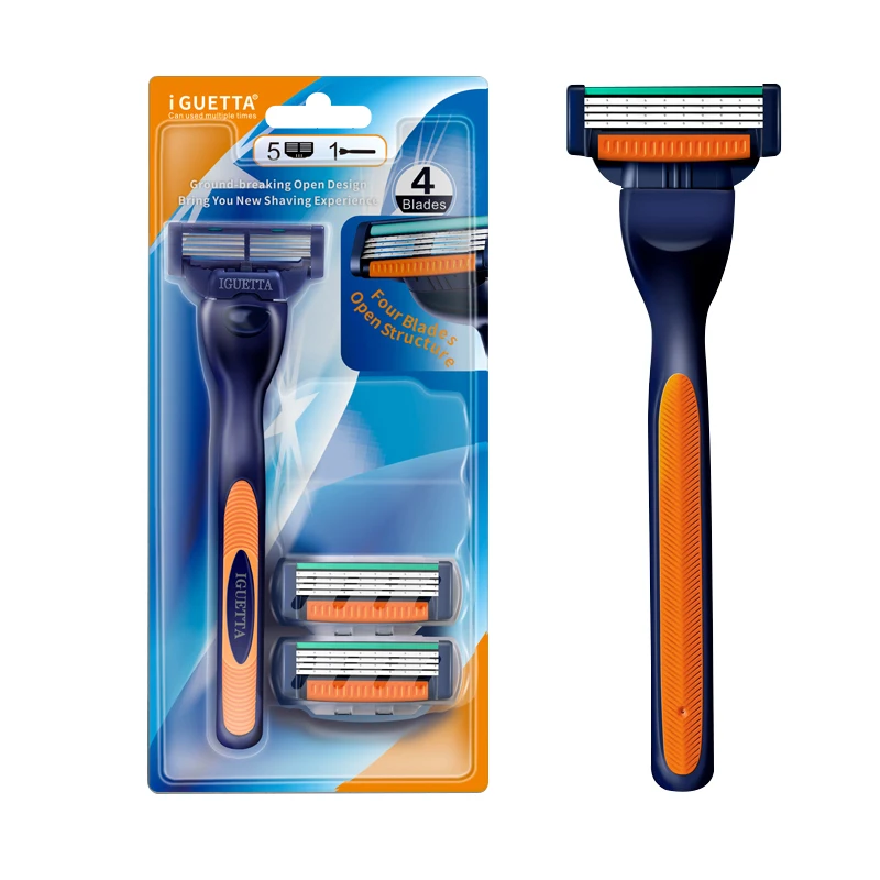 1 ручка + 5 лезвий/острый мужской ручной бритвенный набор с четырьмя лезвиями для