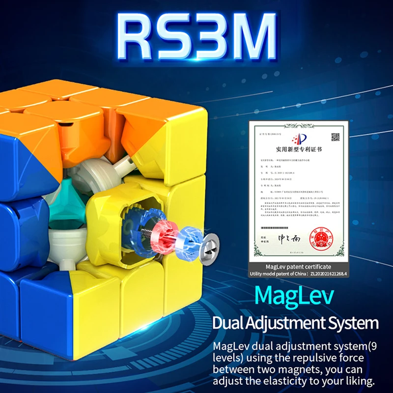 Магнитный скоростной куб MoYu RS3M maglion 3x3x3 классный 3*3 RS3 M головоломка Magico