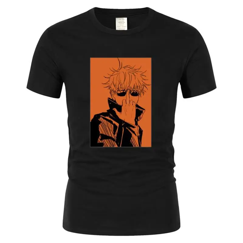 

Summer Male Jujutsu Anime Graphic T-Shirts Fashion Anime Characters Tshirt Short Sleeve Unique T Shirt 100% Cotton Tee Clothing