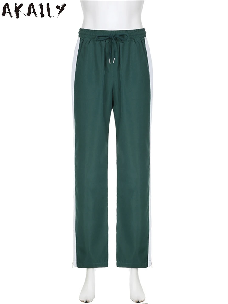 Akaily осенний повседневный спортивный костюм из 2 предметов с цветными блоками