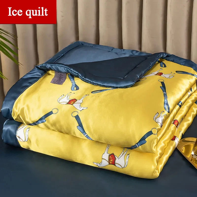 

Летнее одеяло из вискозы 1-3 шт., Крутое тонкое одеяло для офиса, сна, до колена, пододеяльник для взрослых и детей, моющееся одеяло с воздушным...