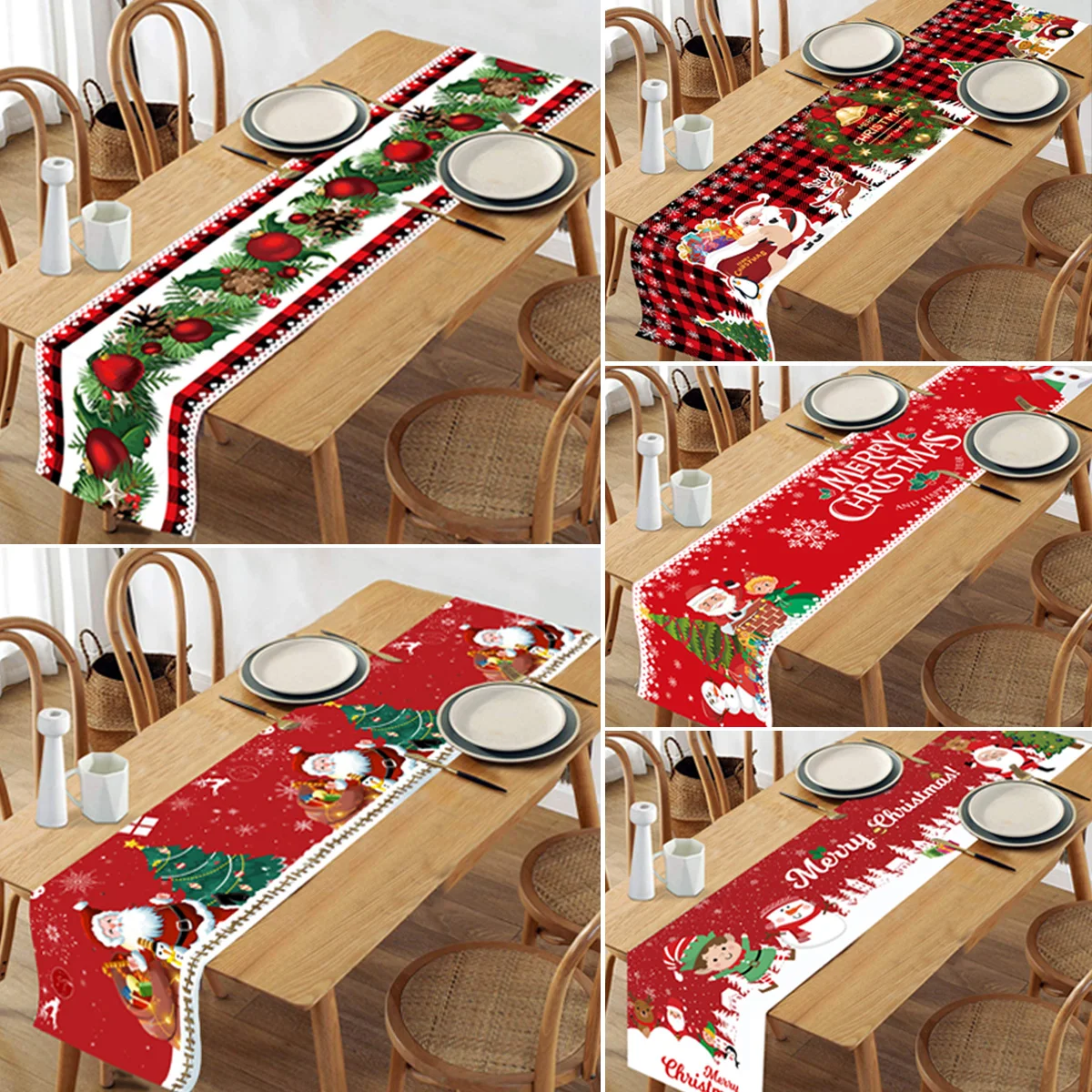 

NEW Christmas Decoration Merry Christmas Table Runner flag Xmas Party Home Decor natale navidad kerst decoratie 2023 ornaments