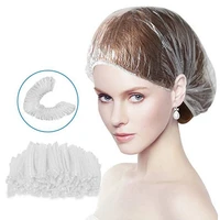 100pcsset disposable hotel home shower bathing cap transparent hair elastic cap hat shower cap women shower caps waterproof