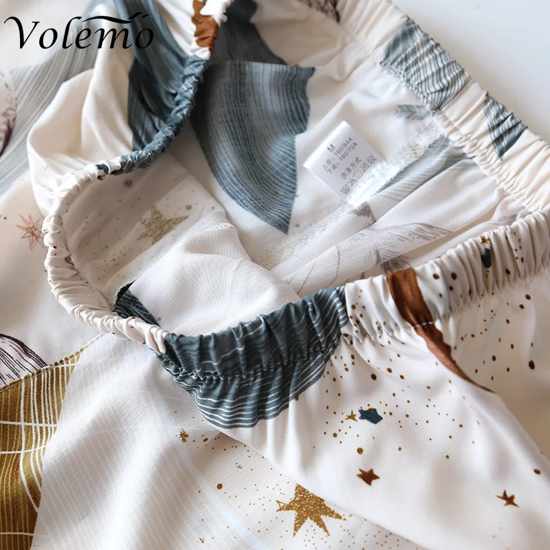 Spring Summer New 100% Viscose Long-sleeved Trousers Ladies Pajamas Suit 3XL Plus Size Long Sleepwear Women's Home Nightwear