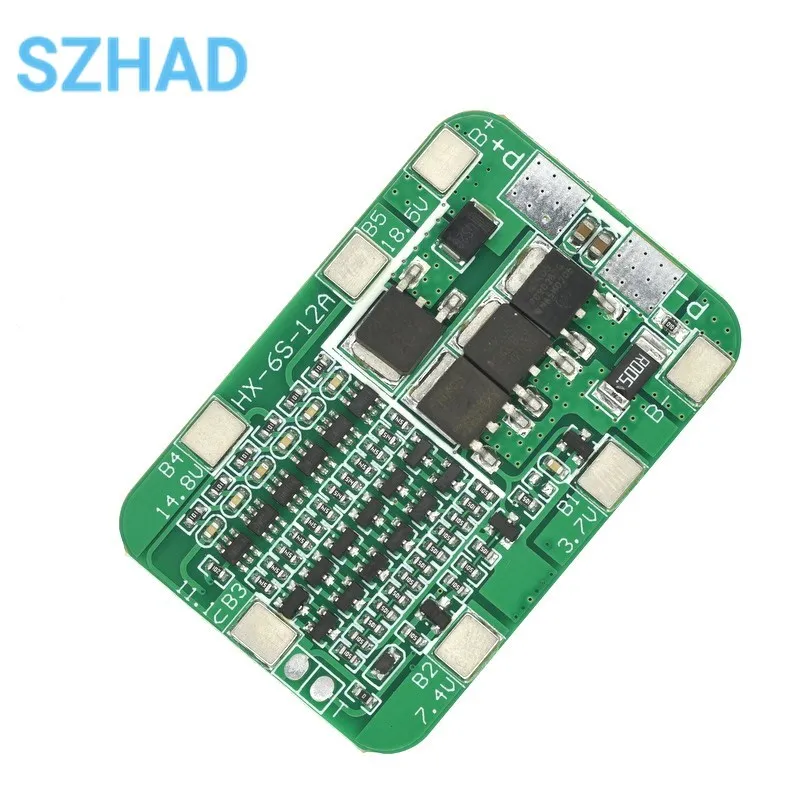 6S 15A 24V PCB Плата защиты BMS 22 2 В/25 В 18650/2700 Литий-ионный литий-ионный аккумулятор