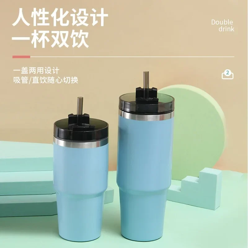 

Foreign Trade Double-layer 304 Stainless Steel Vacuum Flask 20 Car Coffee Creative Ice Bully Cup Suction Cup