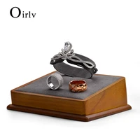 oirlv retro wooden jewelry display stand with microfiber bangle display rack cube cabinet prop