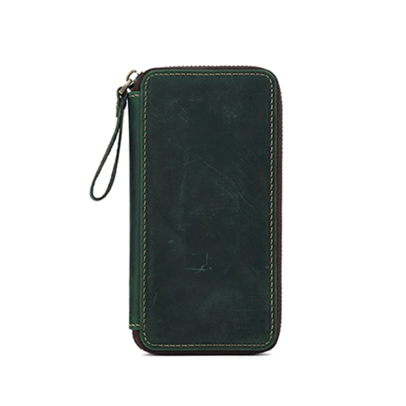 

Кожаный чехол для авторучки с твердым корпусом, пенал с 3 отделениями для ручек для женщин и мужчин