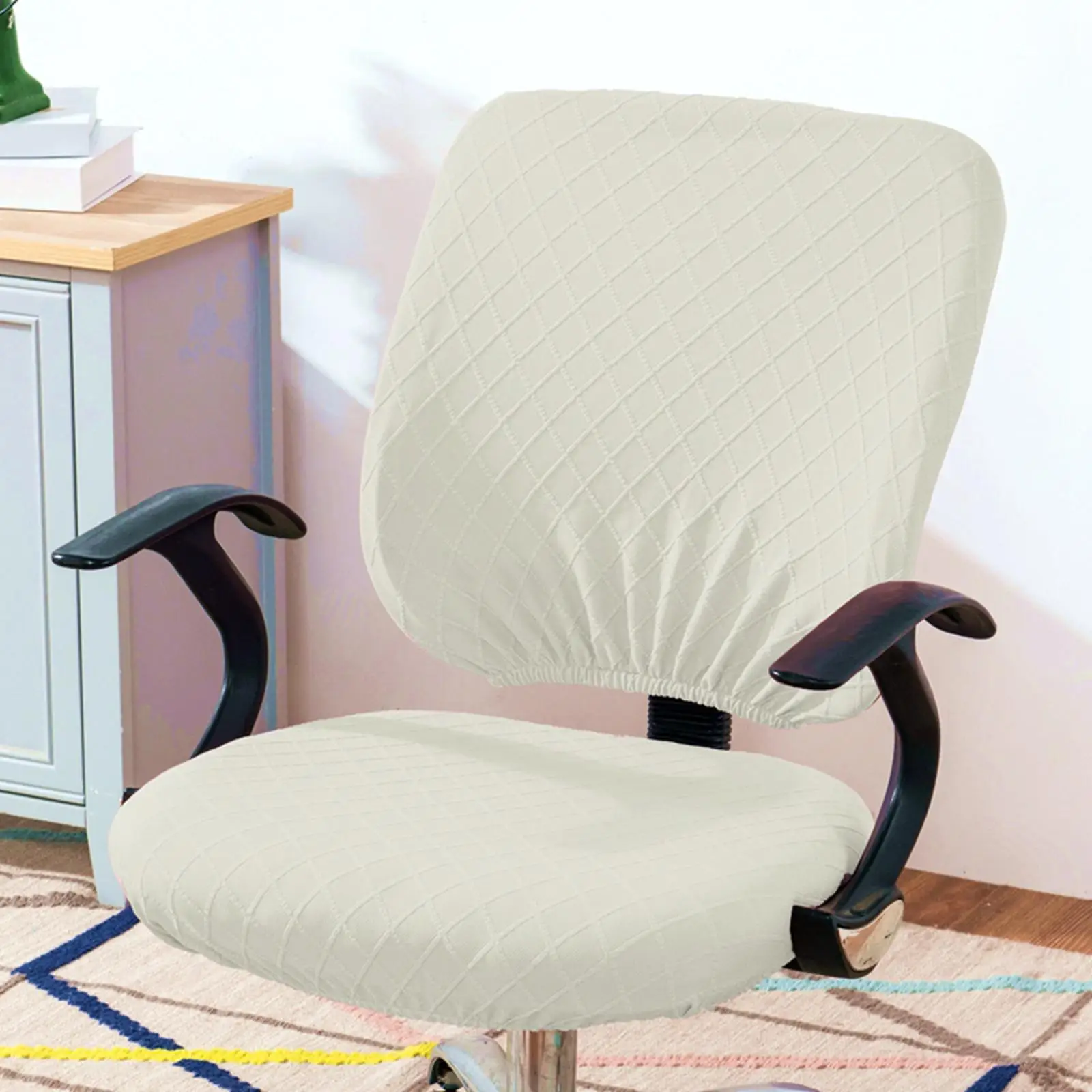 Jacquard Office Chair Cover Removable Slipcover for Desk Chiar Swivel |