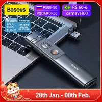 Baseus 2,4 GHz беспроводной ведущий пульт дистанционного управления ler красная лазерная ручка USB ручка управления для Mac Win 10 8 7 XP проектор PowerPoint PPT