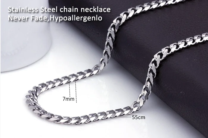 ASON 1 шт./лот мужское классическое ожерелье-цепочка из нержавеющей стали 316L