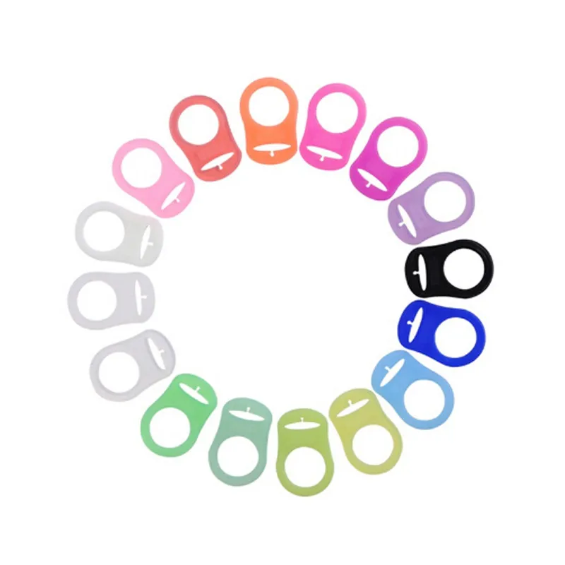 

5Pcs/pack Multi Colors Silicone Baby Dummy Pacifier Holder Clip Adapter for Rings Chupeta Pacifier Clips