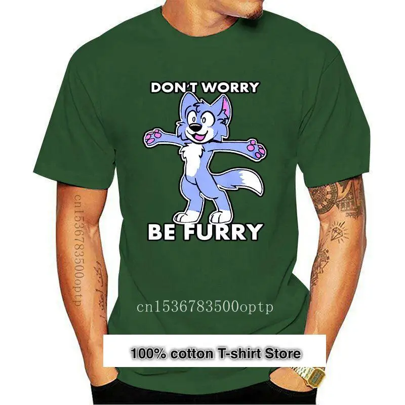 

Camiseta de manga corta para hombre y mujer, camisa con estampado "Don't Worry Be Furry"