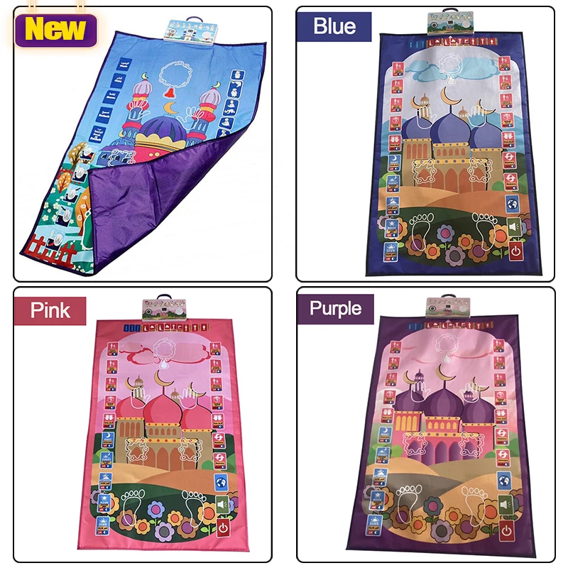 

Молитвенный коврик для детей, мусульманский ковер, электронная поклонение, салат мусаллах, молитвенный коврик, одеяло с цифровым динамиком