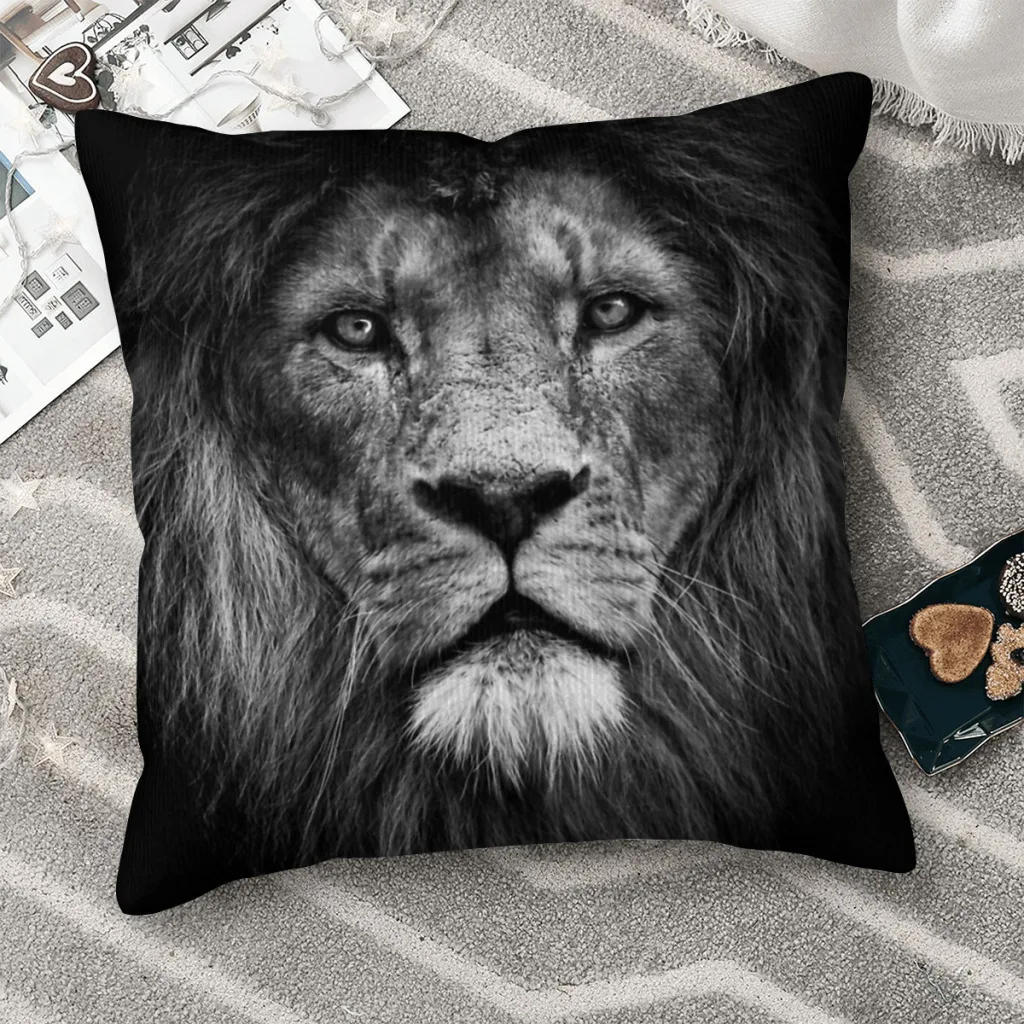 

Наволочка для подушки с Африканским львом, короткие наволочки для подушек, домашний декоративный рюкзак для дивана и стула