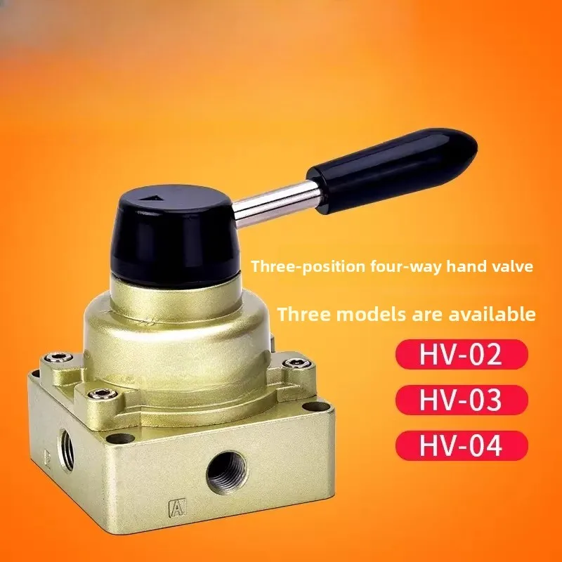 Фото Ручной поворотный клапан HV-02/HV-03/HV-04, 3/4-ходовой пневматический направляющий клапан с ручным управлением №2