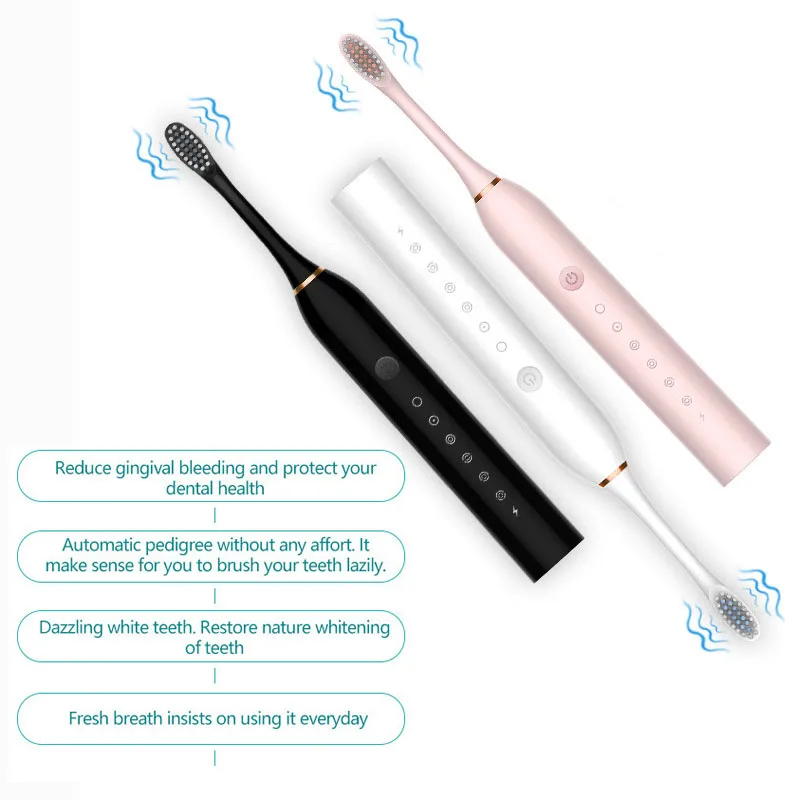 Sonic Electric Toothbrush for Adults USB Rechargeable Teeth Whitening Toothbrush IPX7 Waterproof Electronic cleaning Tooth Brush enlarge