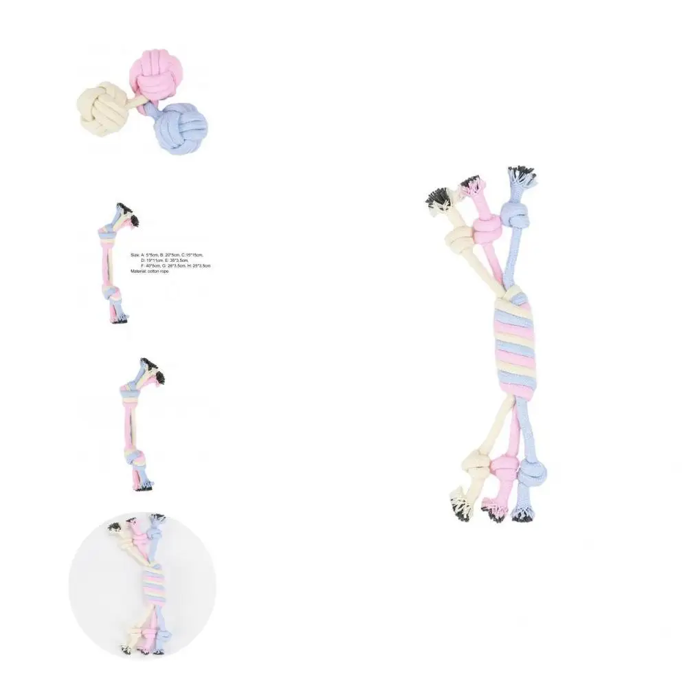 

Excellent Pet Molar Toy Eco-friendly 8 Styles Puppy Teeth Clean Rope Toy Pet Supplies Puppy Chew Toy Dog Rope Toy