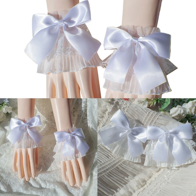 

Detachable Pleated Lace Cuffs for Woman Teens Shirt Dress Sweater Decorative