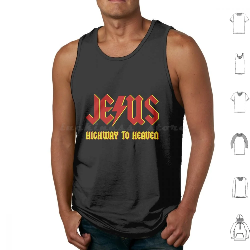 

Jesus Highway To Heaven T-Shirt Tank Tops Print Cotton Jesus Highway To Heaven Christian Faith Highway To Heaven Jesus