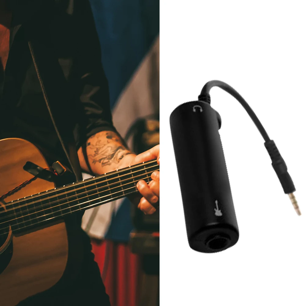 

Move Guitar Interface Converter Plug And Play Black Mobile Effects Adapter Replace Portable Durable Audio Compatible For IPhone