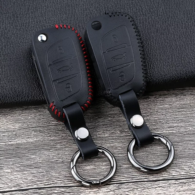 

Car Accessories Leather car remote key cover case for Citroen C4 C5 for Peugeot 301 308 308S 408 2008 3008 4008 5008 2017 2018 2