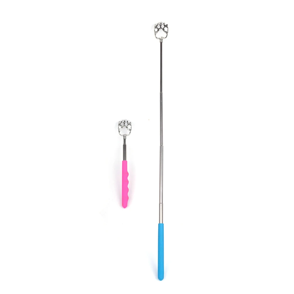 

Scratcher Back Claw Stainless Steel Body Relaxation Massager Itching Hand Wooden Scratchers Flexible Self Telescoping