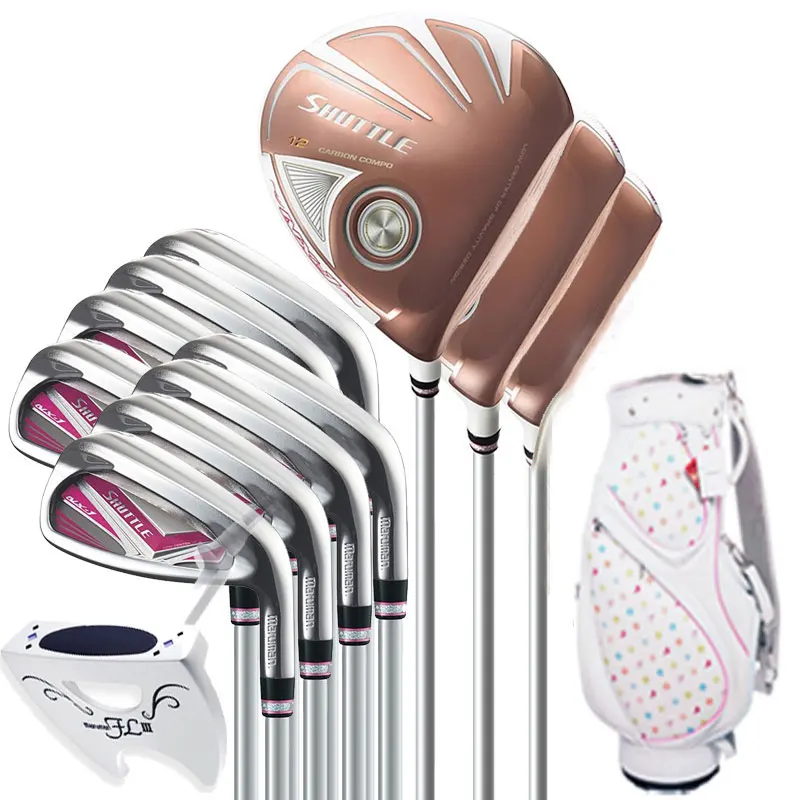 Womens Golf clubs Maruman SHUTTLE driver+fairway wood+Hybrid+iron+putter+Bag Golf complete set of clubs Graphite Shaft and cover