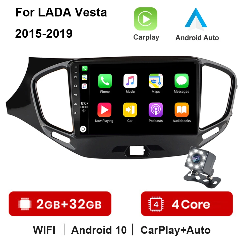 

2DIN Carplay radio For LADA Vesta Cross Sport 2015-2019 Car Radio Multimedia Video Player Navigation GPS Android No 2din 2 din
