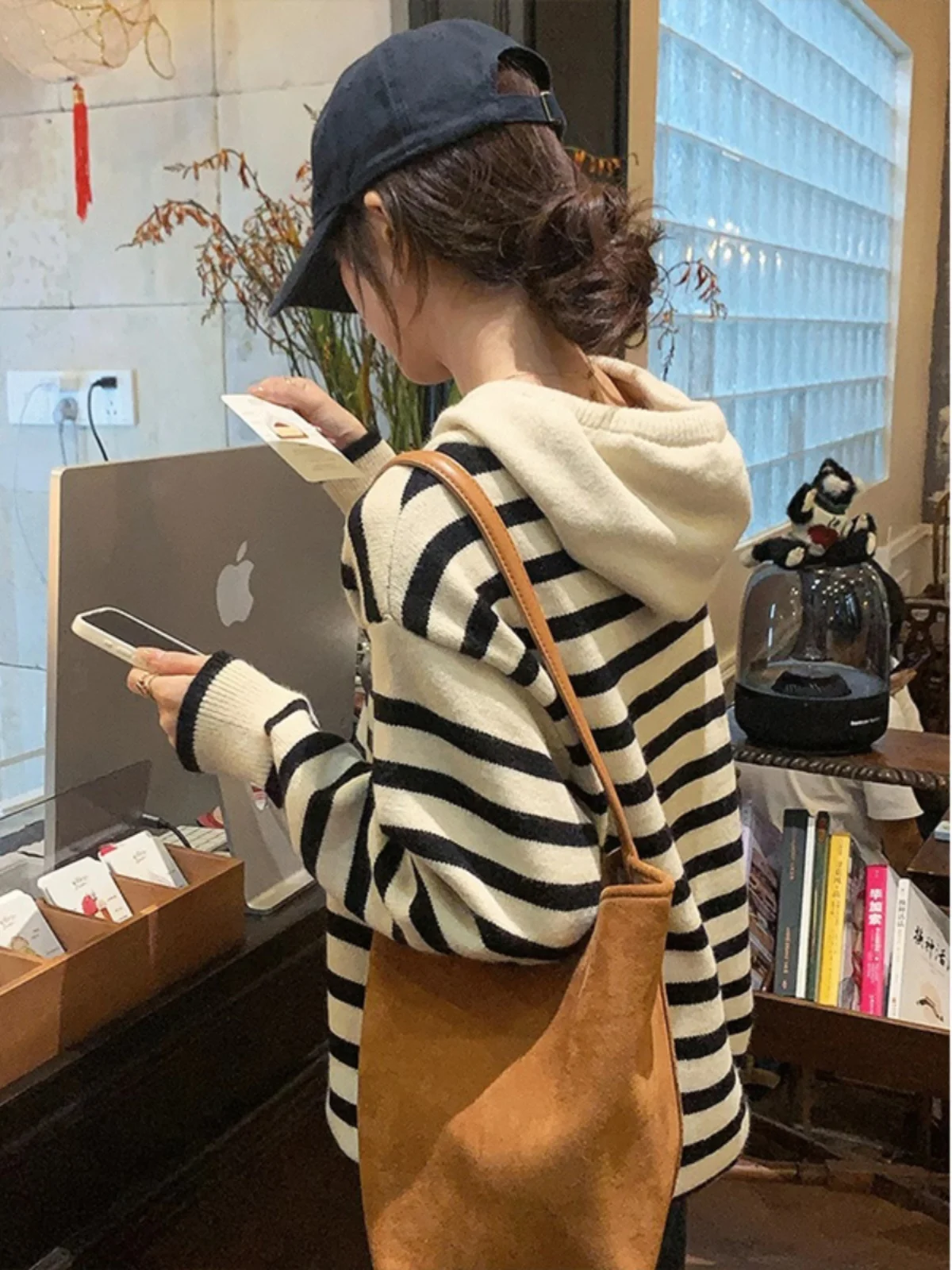 Свитер с капюшоном женский осенне-зимний свитер 2024 новая корейская серия