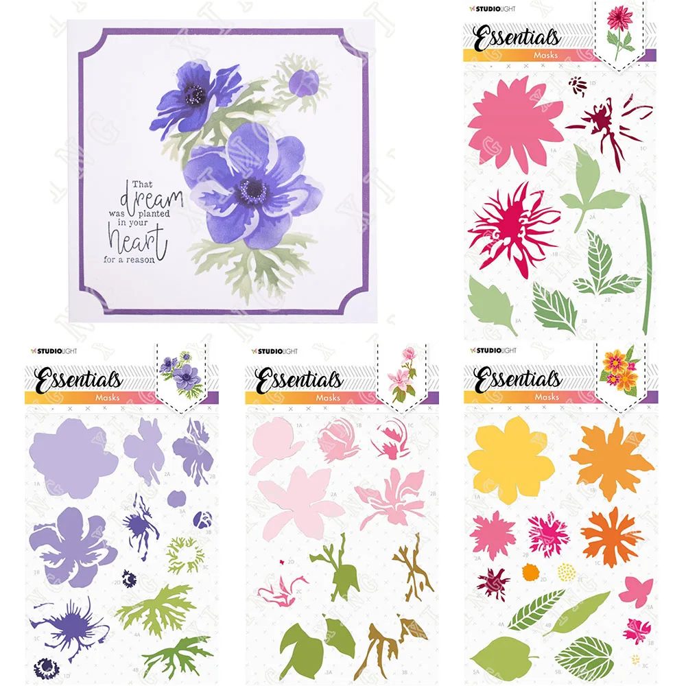 Новинка трафареты Anemone Dahlia Цветочная Магнолия для рисования своими руками | Дом и
